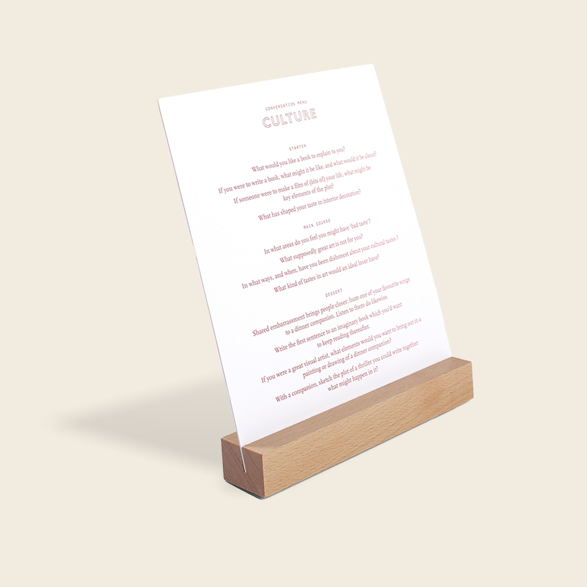 Conversation Menus • Card Set