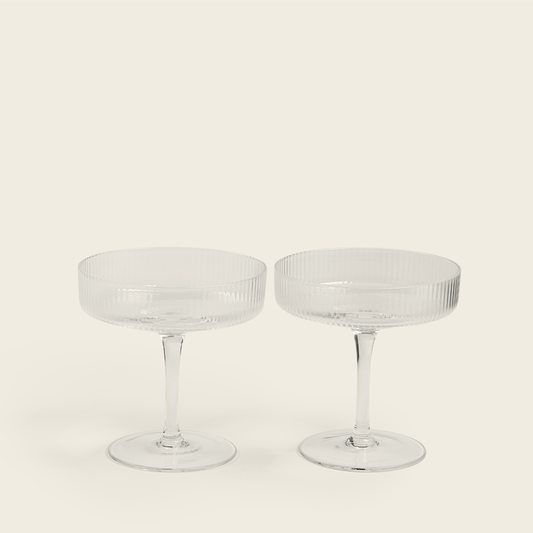 Ripple Champagne Saucers • Pair