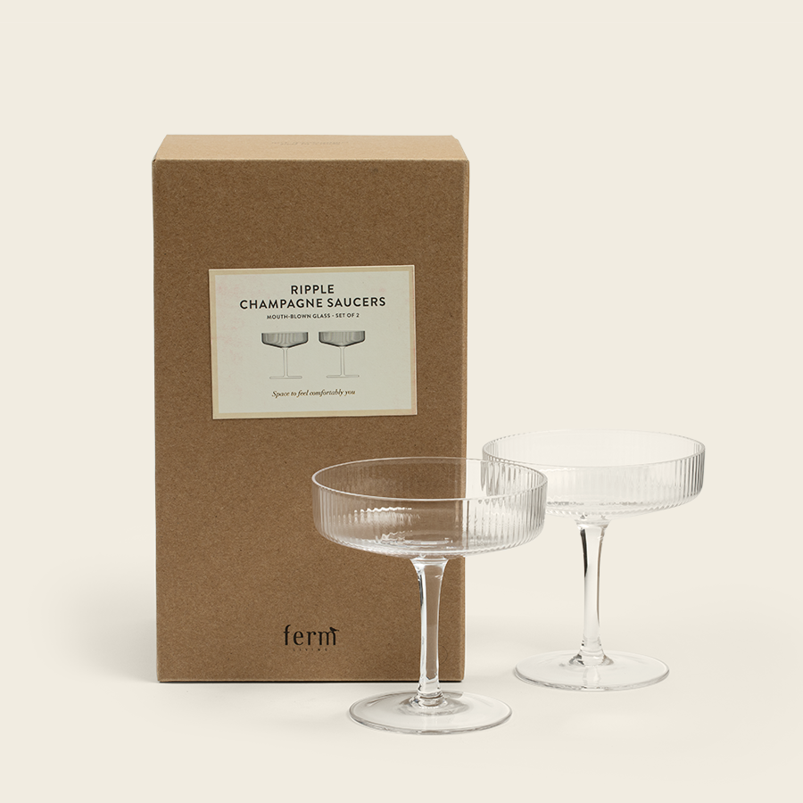 Ripple Champagne Saucers • Pair