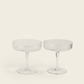 Ripple Champagne Saucers • Pair