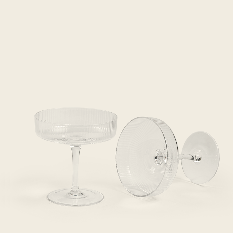 Ripple Champagne Saucers • Pair